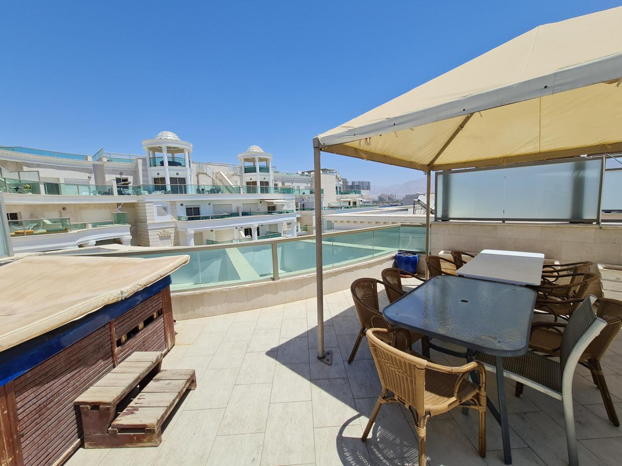 Palmore Top Luxury Penthause With Juccuzi First Line Of The Seaside Apartment Eilat Exterior photo